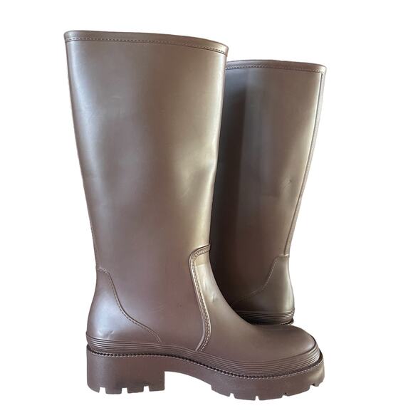 Jeffrey Campbell Rainpour Waterproof Rain Boots Brown Women’s Size 9 - Picture 5 of 12
